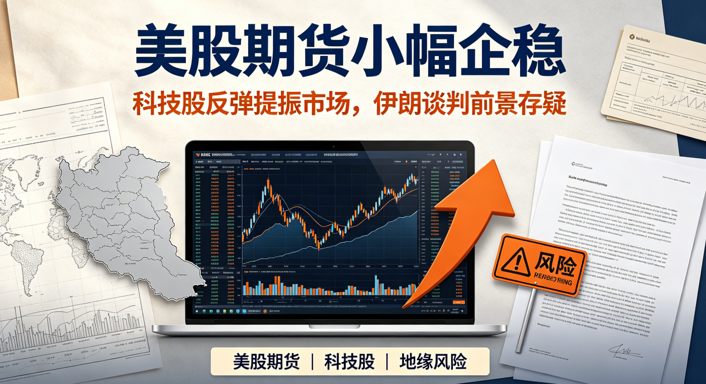 美股期货与科技股走势示意图